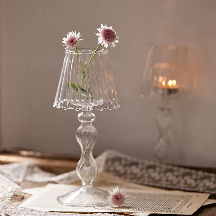 Castiçal de Vidro Lamp