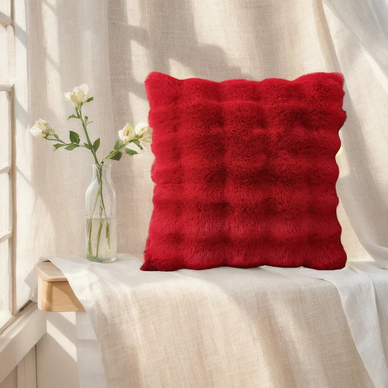 Capa de Almofada Pelúcia Waffle