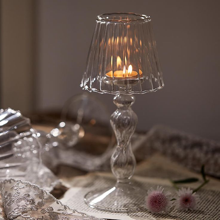 Castiçal de Vidro Lamp
