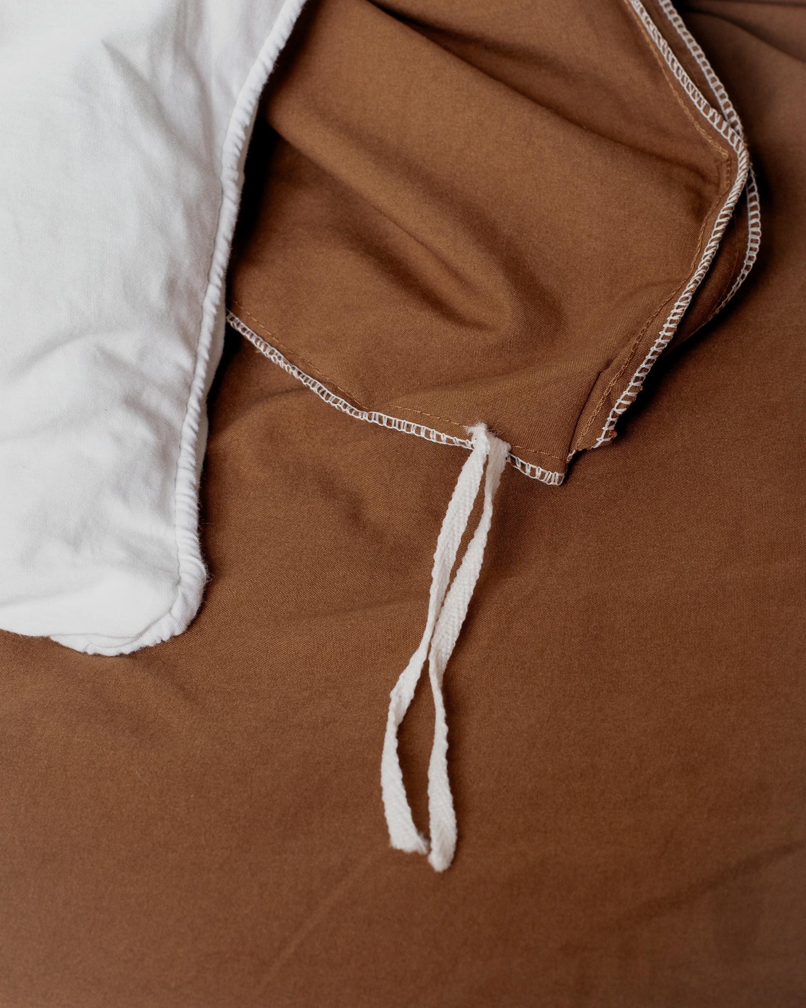 Duvet Solid Washed de Algodão - Marrom