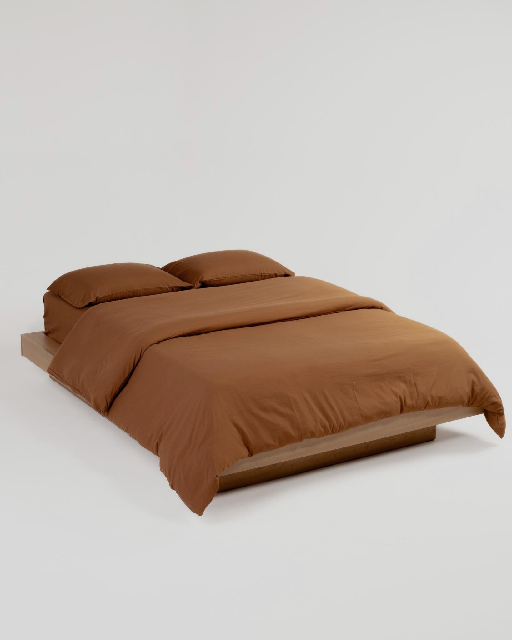 Duvet Solid Washed de Algodão - Marrom