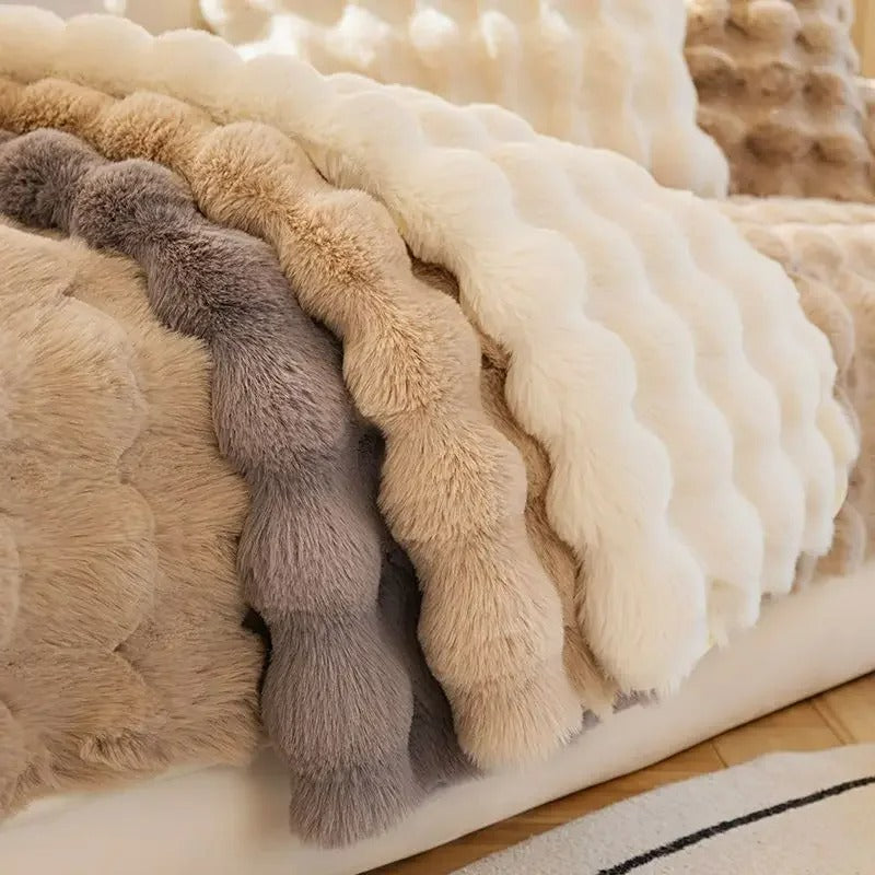 Capa de Sofá Pelúcia Waffle