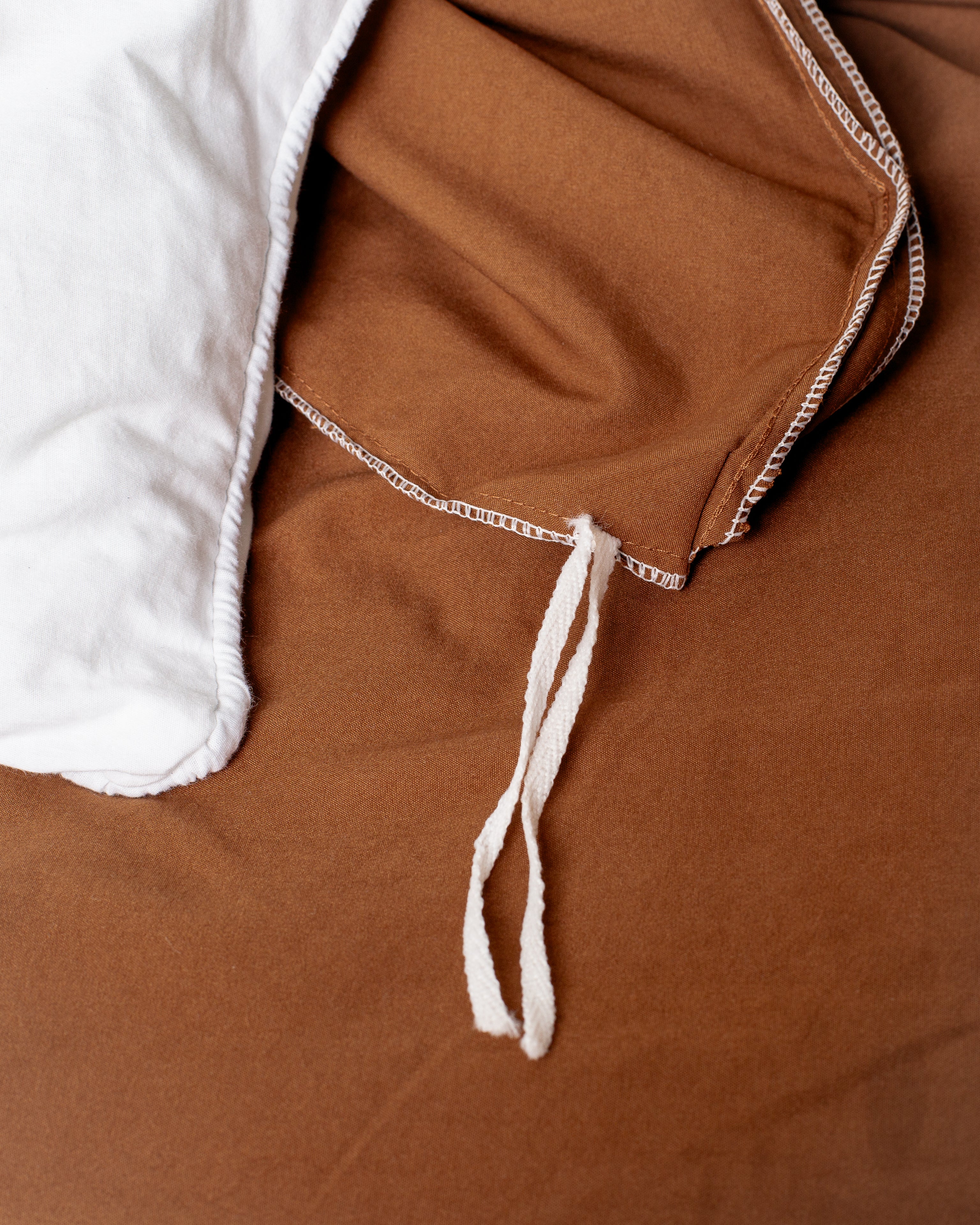 Jogo de Duvet Solid Washed de Algodão 4 Peças - Caramel