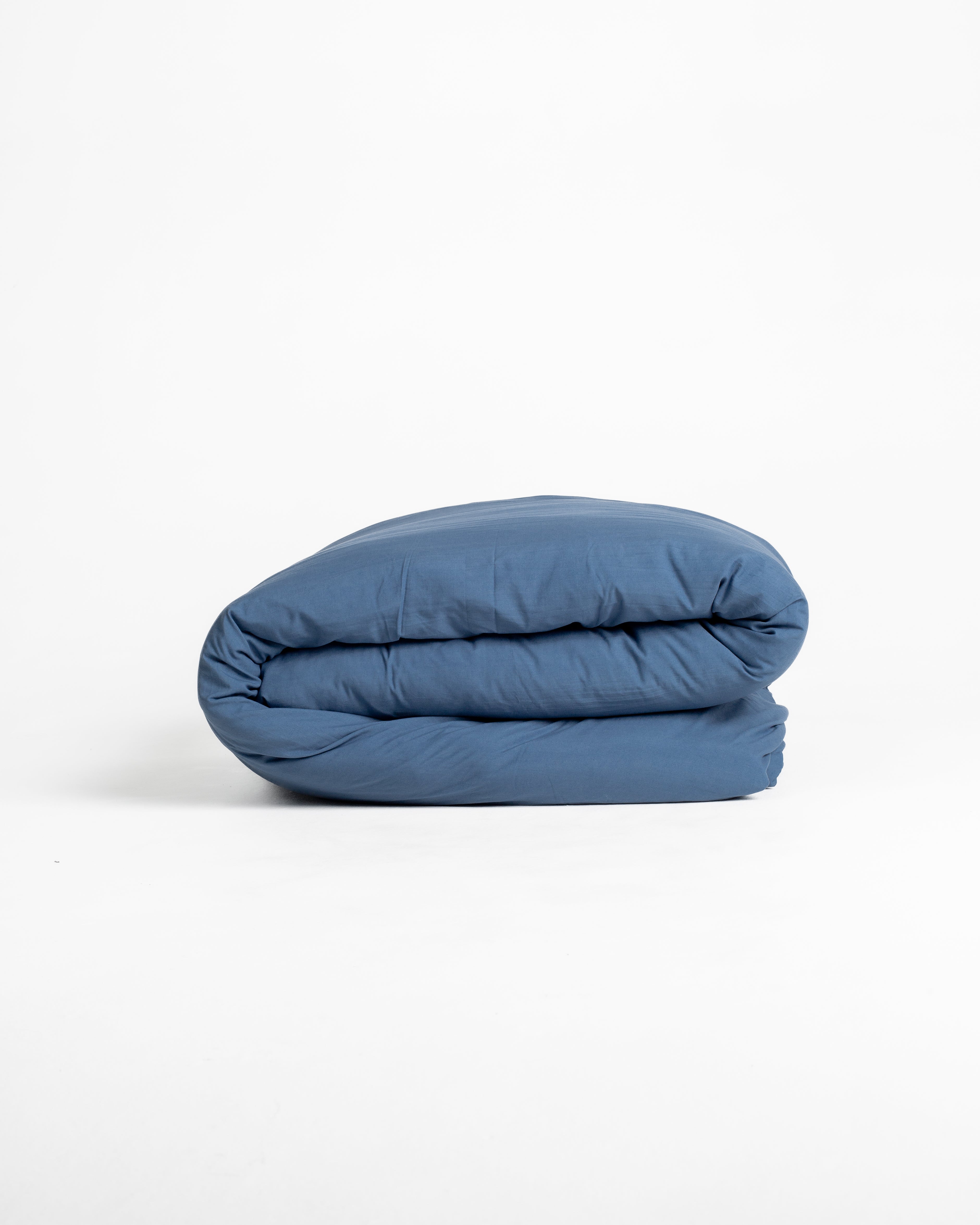 Jogo de Duvet Solid Washed de Algodão 4 Peças - Navy