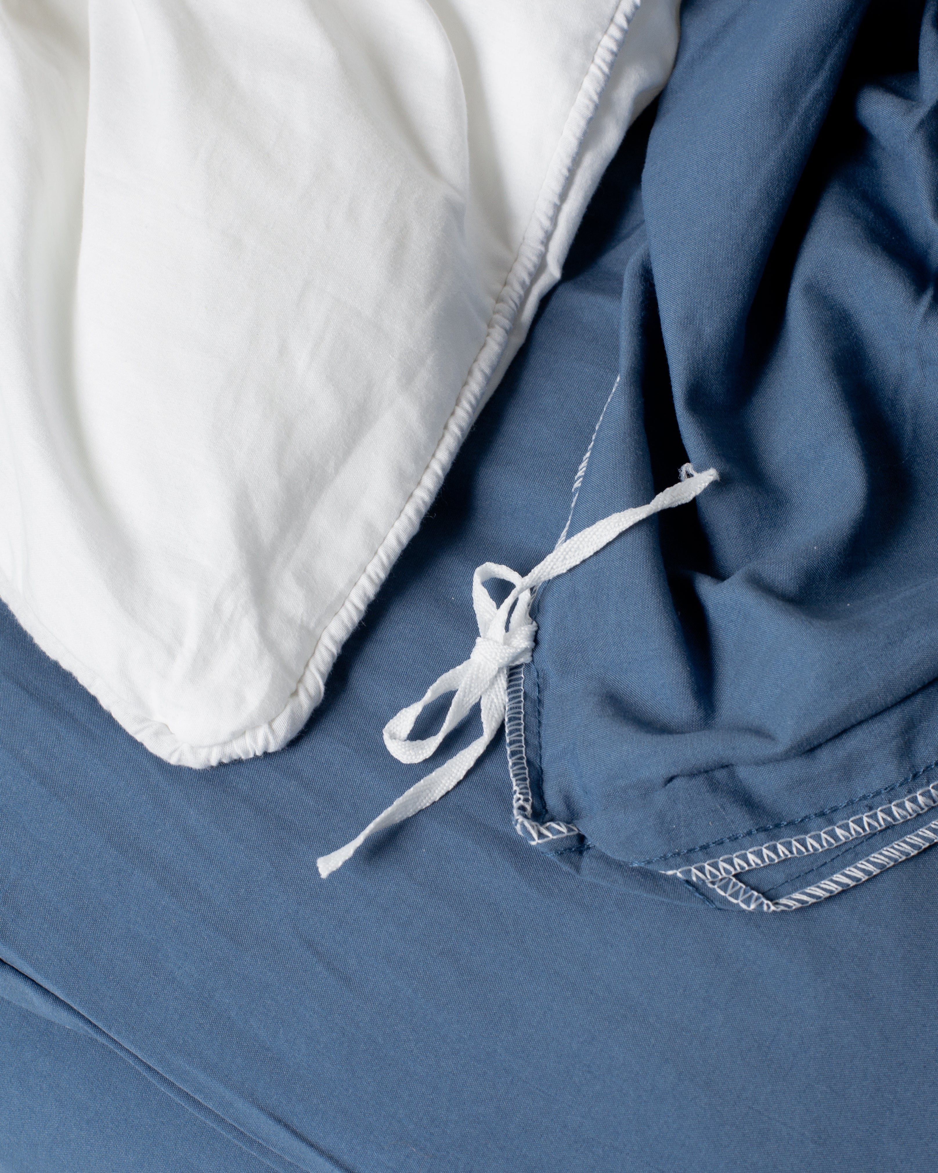 Jogo de Duvet Solid Washed de Algodão 4 Peças - Navy