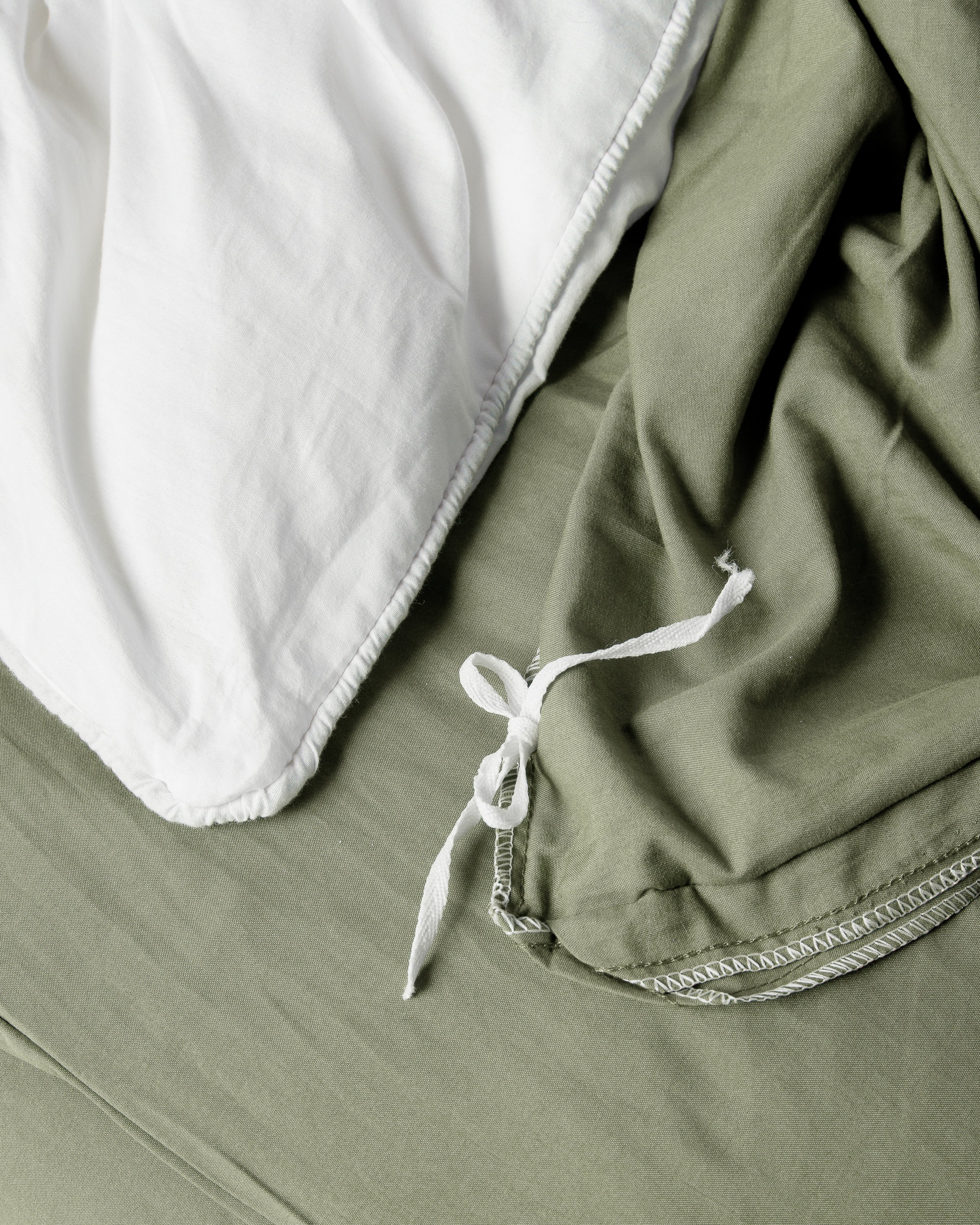 Jogo de Duvet Solid Washed de Algodão 4 Peças - Matcha