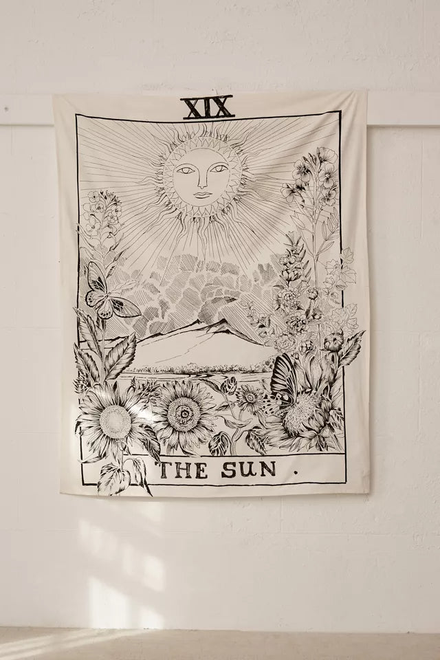 Bandeira de Parede Tarot Vintage The Sun